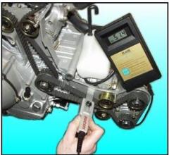 紅外線皮帶張力計 14種感測頭可搭配,對付難搞的皮帶