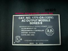 (A-B PLC) ALLEN BRADLEY 1771 PROGRAMMABLE CONTROLLER CPU:1771-OA AC OUTPUT MODUL