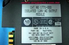 (A-B PLC) ALLEN BRADLEY 1771 PROGRAMMABLE CONTROLLER CPU 1771-ODD ISOLATED OUTPU