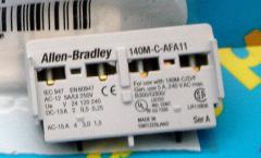 PLC-ALLEN BRADLEY 140M-C-AFA11 AUXILIARY CONTACT BLOCK FRONT MOUNTED