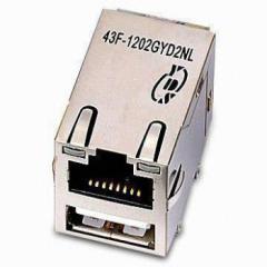 43F Series . 10/100 Base-TX RJ45 /Single USB Jack With Magnetic Module(43F Serie