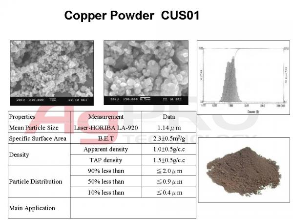 Copper Powder : CUS01 規格(1)